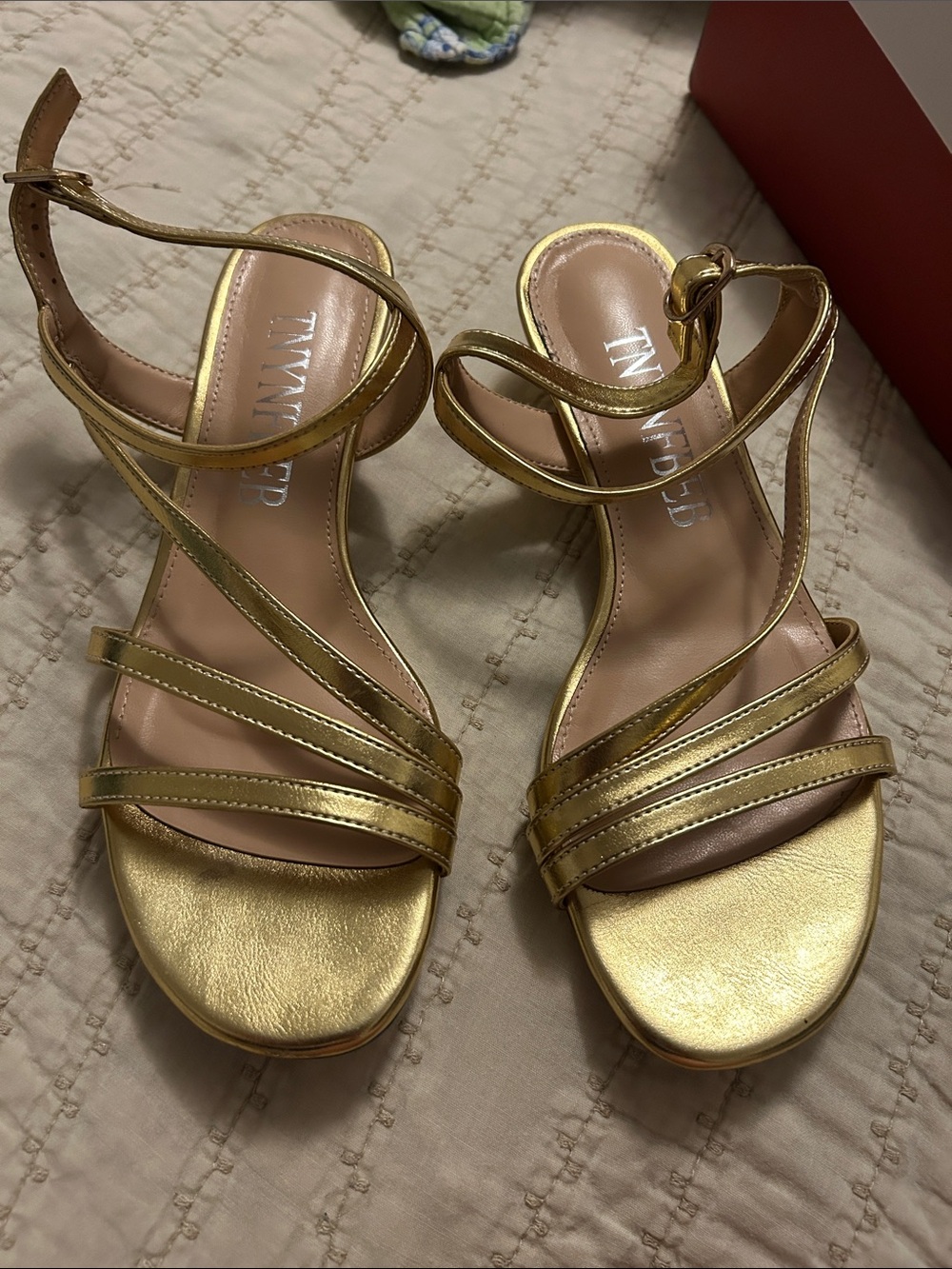 Tanyted Gold Strappy Women's Sandals